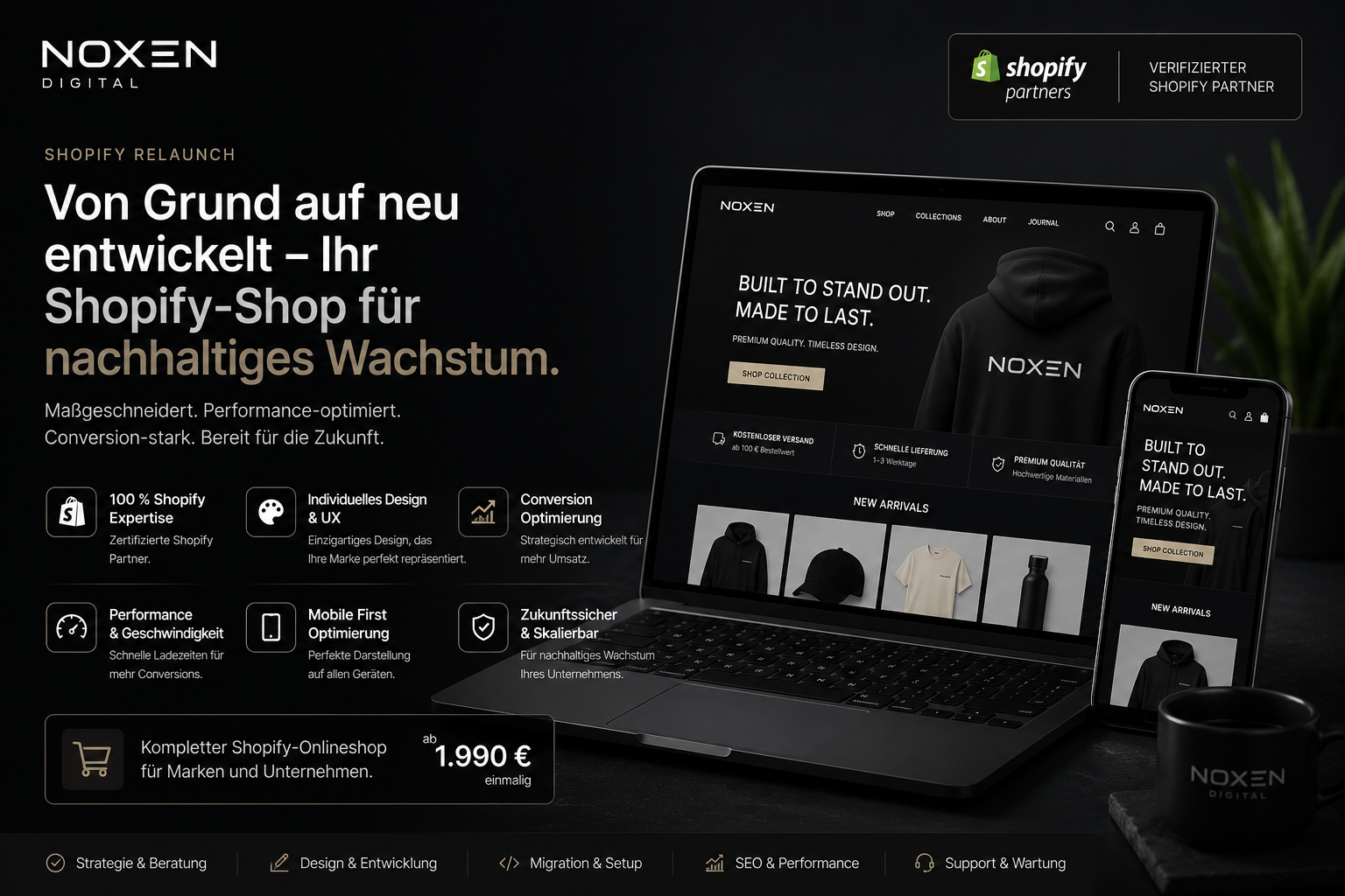 Von Grund auf neu entwickelt – Ihr Shopify-Shop für nachhaltiges Wachstum.