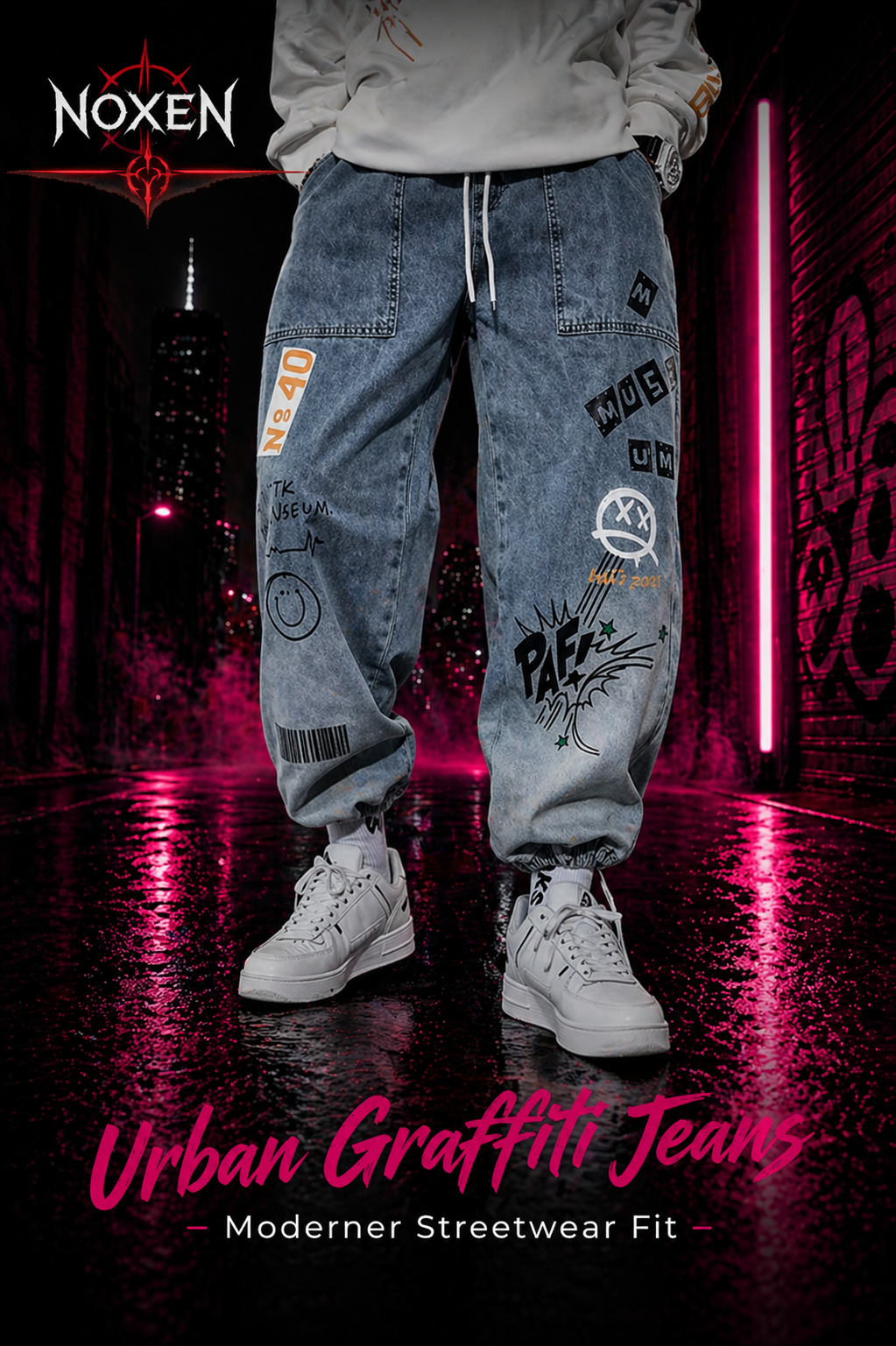 Not For Everyone – Graffiti Denim by Noxen™ – Produktansicht