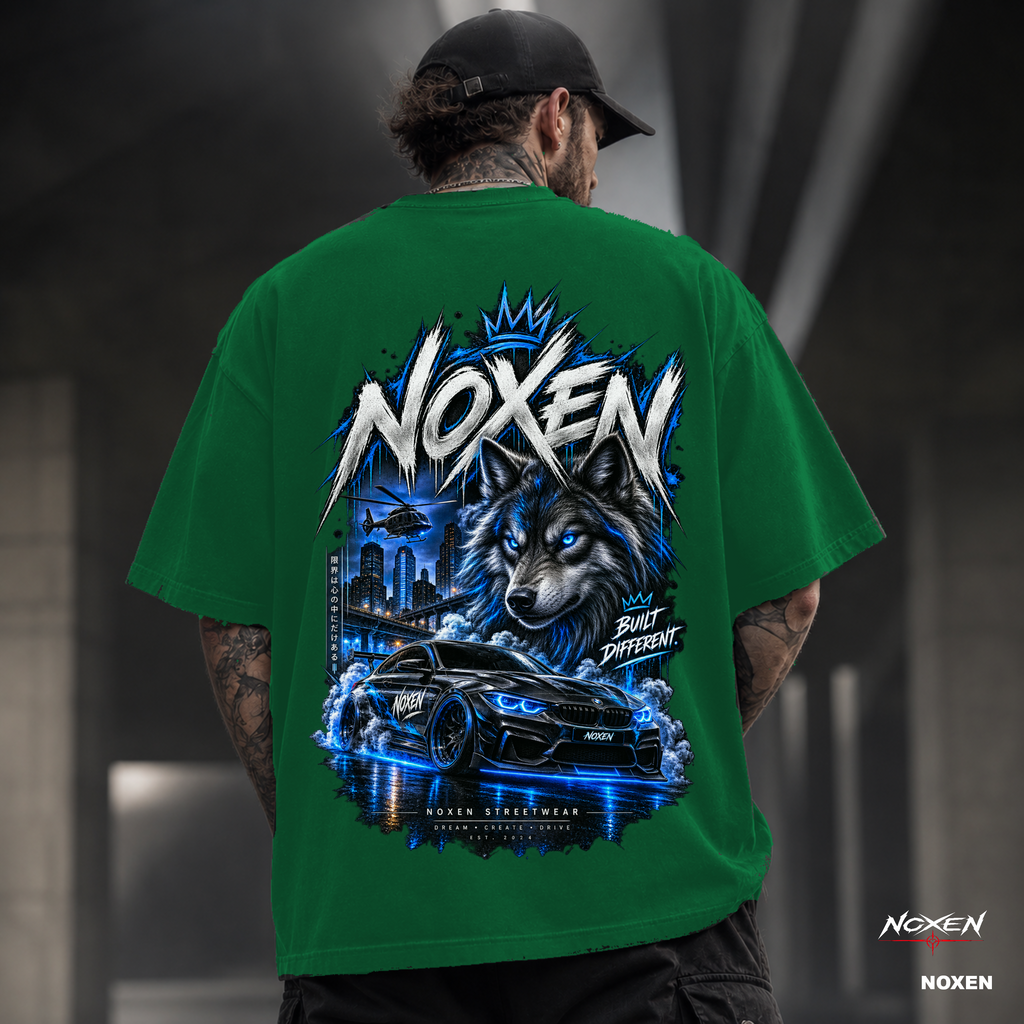 NOXEN BUILT DIFFERENT – Wolf Oversized T Shirt – Produktansicht 1