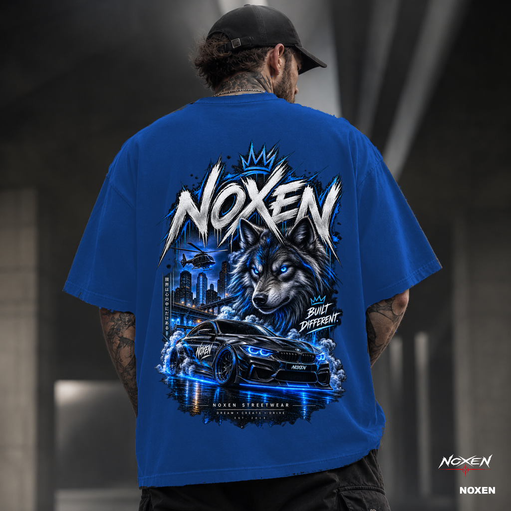 NOXEN BUILT DIFFERENT – Wolf Oversized T Shirt – Produktansicht 2