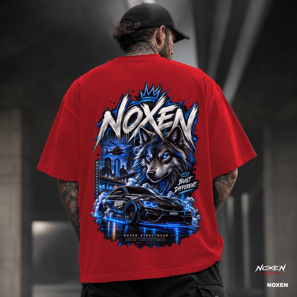 NOXEN BUILT DIFFERENT – Wolf Oversized T Shirt – Produktansicht 3