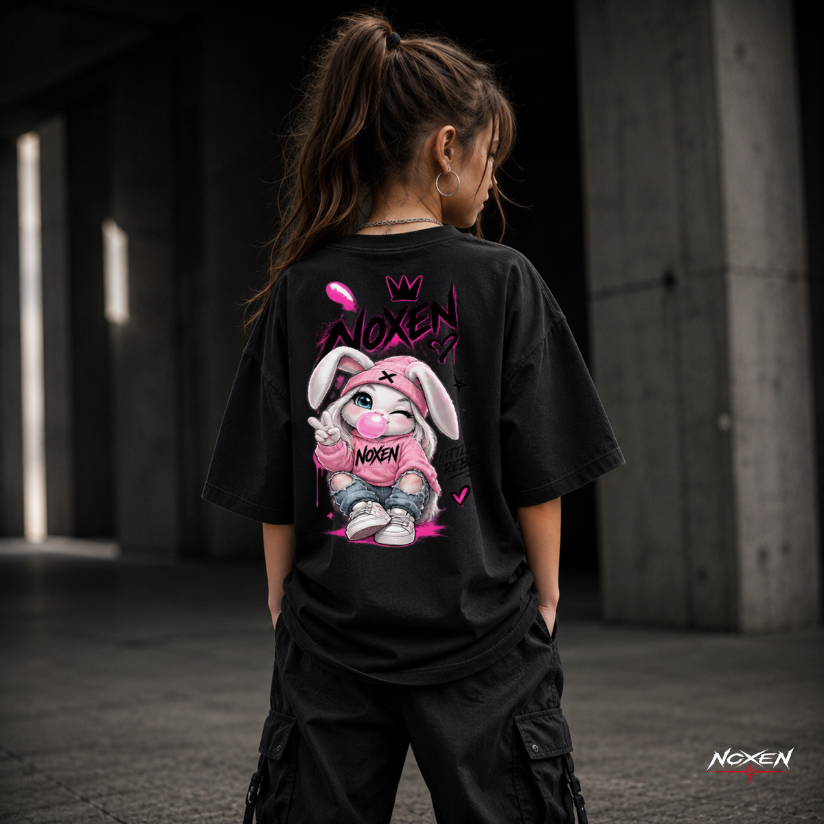 NOXEN Bunny Vibes Kids Girl T Shirt – Produktansicht 3