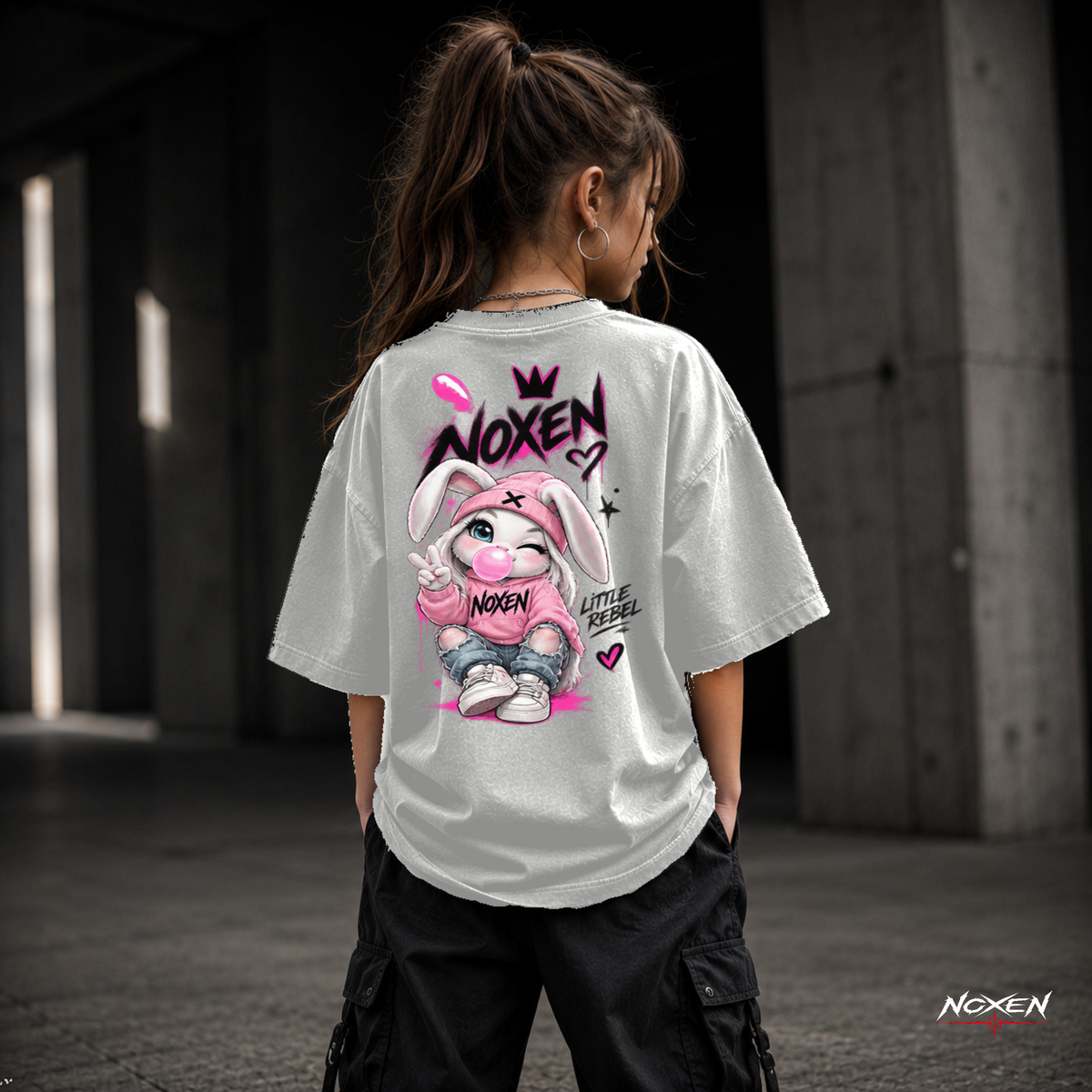 NOXEN Bunny Vibes Kids Girl T Shirt – Produktansicht 4
