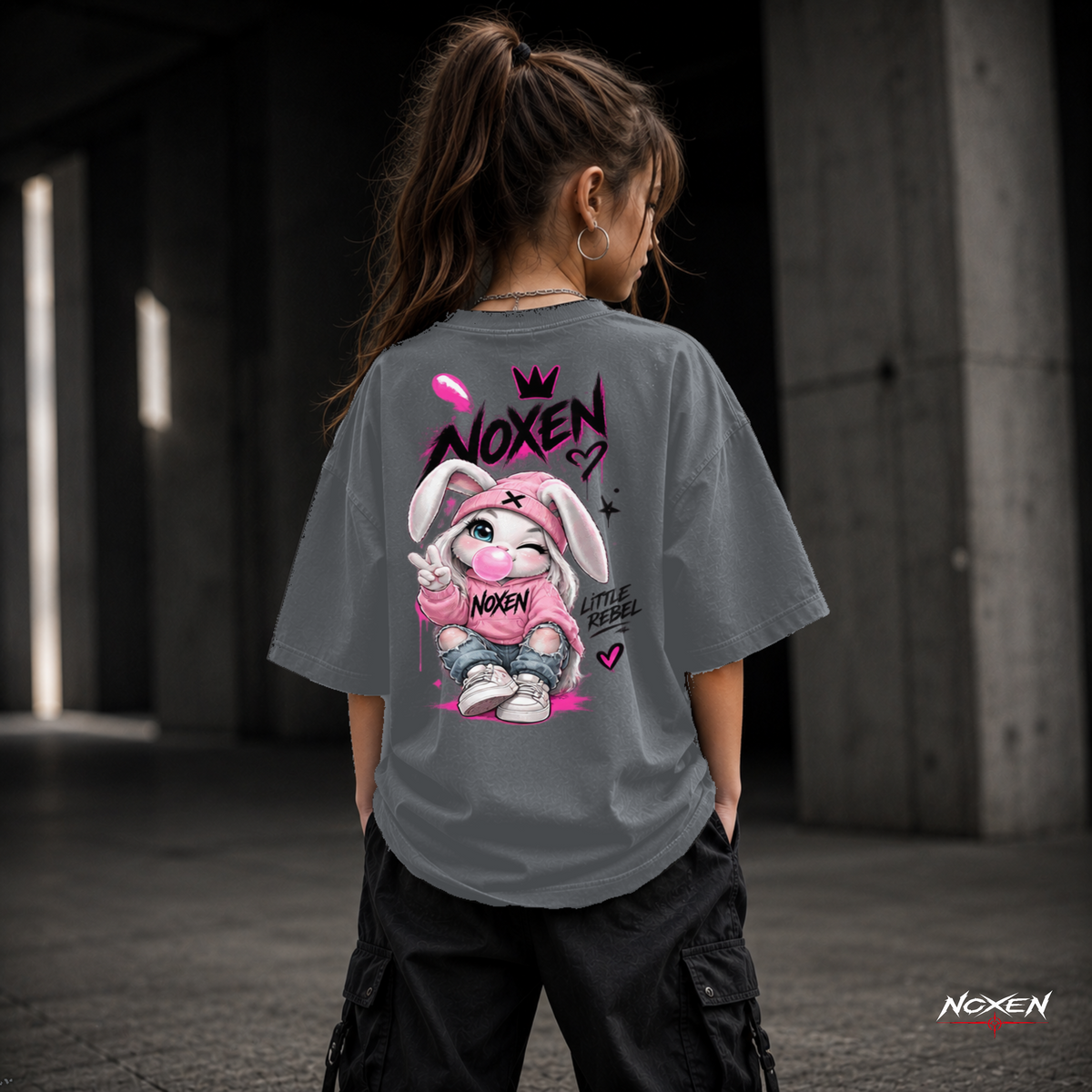 NOXEN Bunny Vibes Kids Girl T Shirt – Produktansicht 5