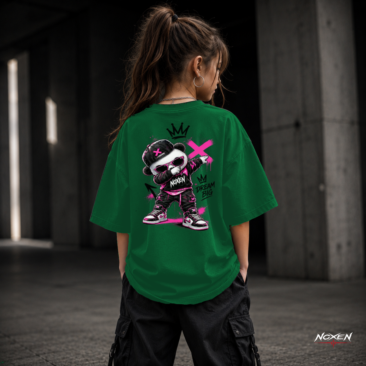 NOXEN Dream Big Panda Kids Girl T Shirt – Produktansicht 3