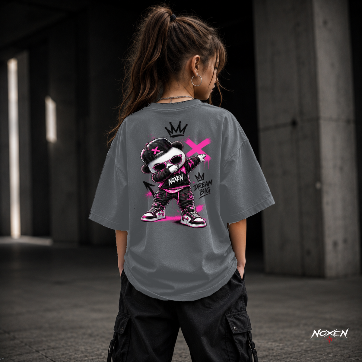 NOXEN Dream Big Panda Kids Girl T Shirt – Produktansicht 6