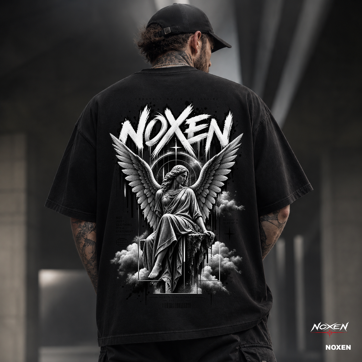 NOXEN FALLEN ANGEL – Oversized Streetwear T Shirt – Produktansicht 1
