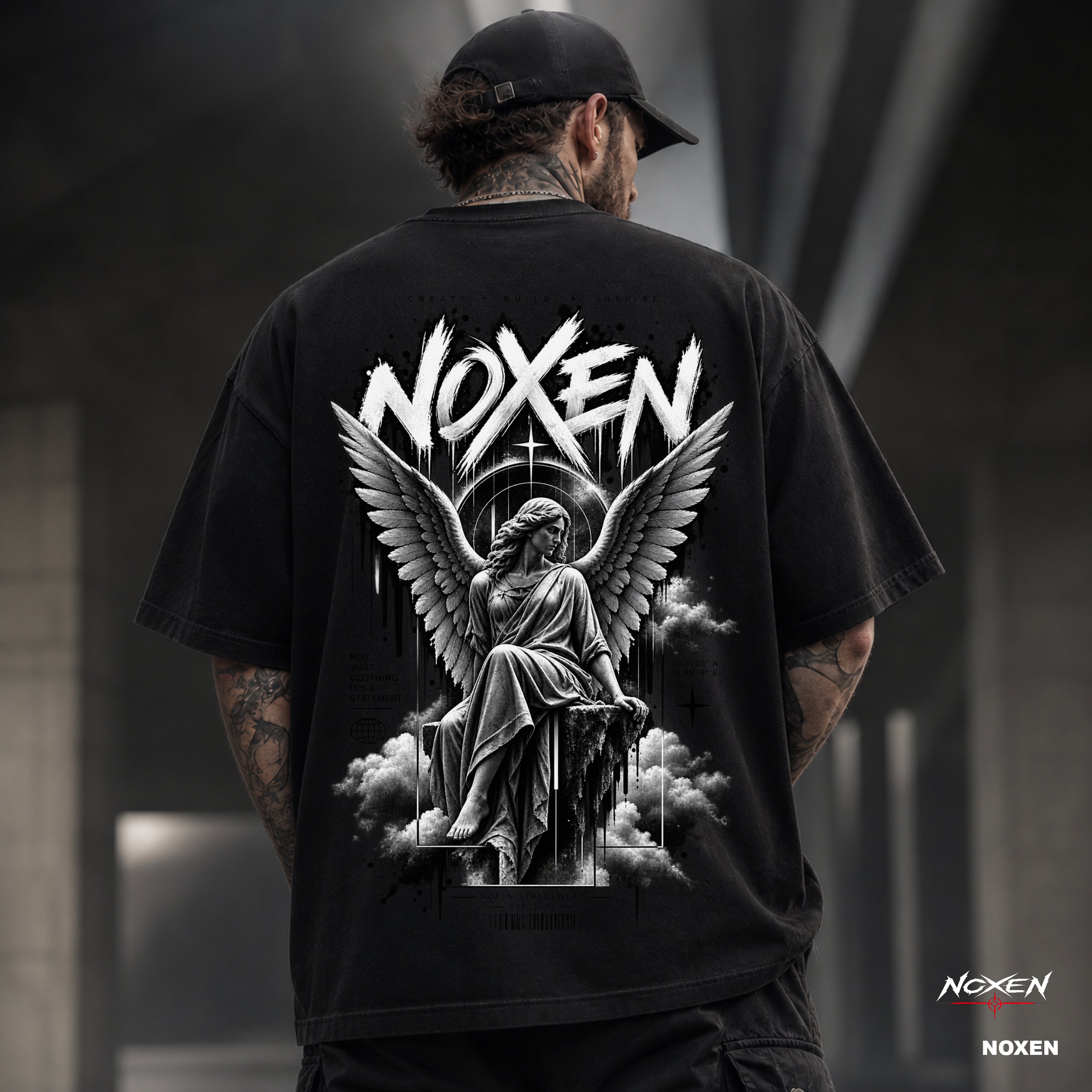 NOXEN FALLEN ANGEL – Oversized Streetwear T Shirt – Produktansicht 1