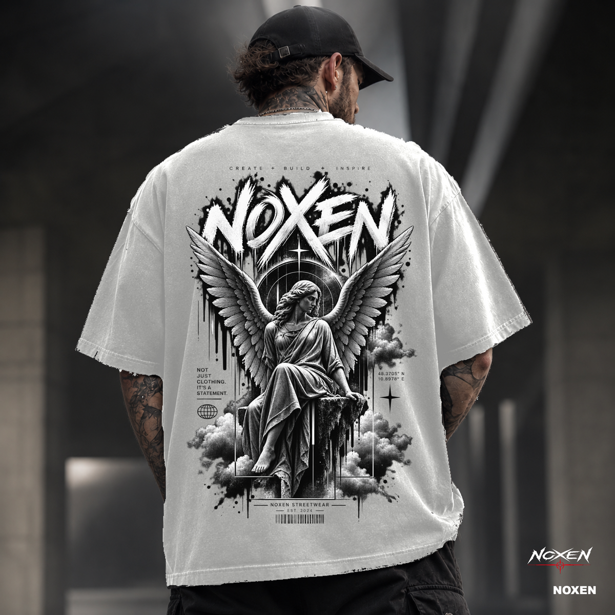 NOXEN FALLEN ANGEL – Oversized Streetwear T Shirt – Produktansicht 3