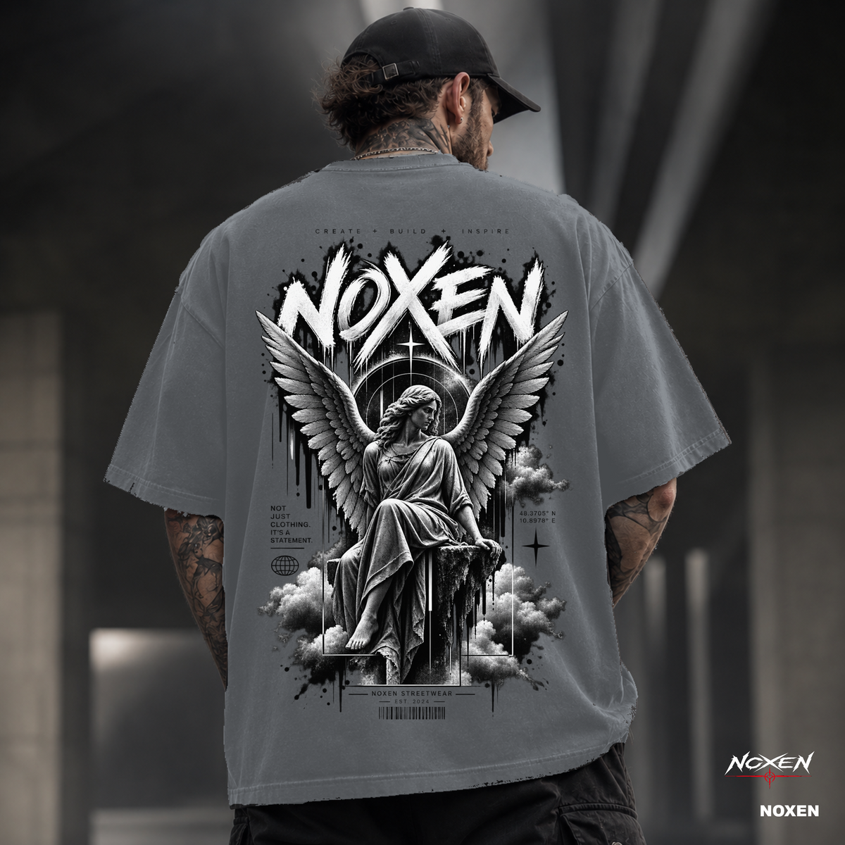 NOXEN FALLEN ANGEL – Oversized Streetwear T Shirt – Produktansicht 4
