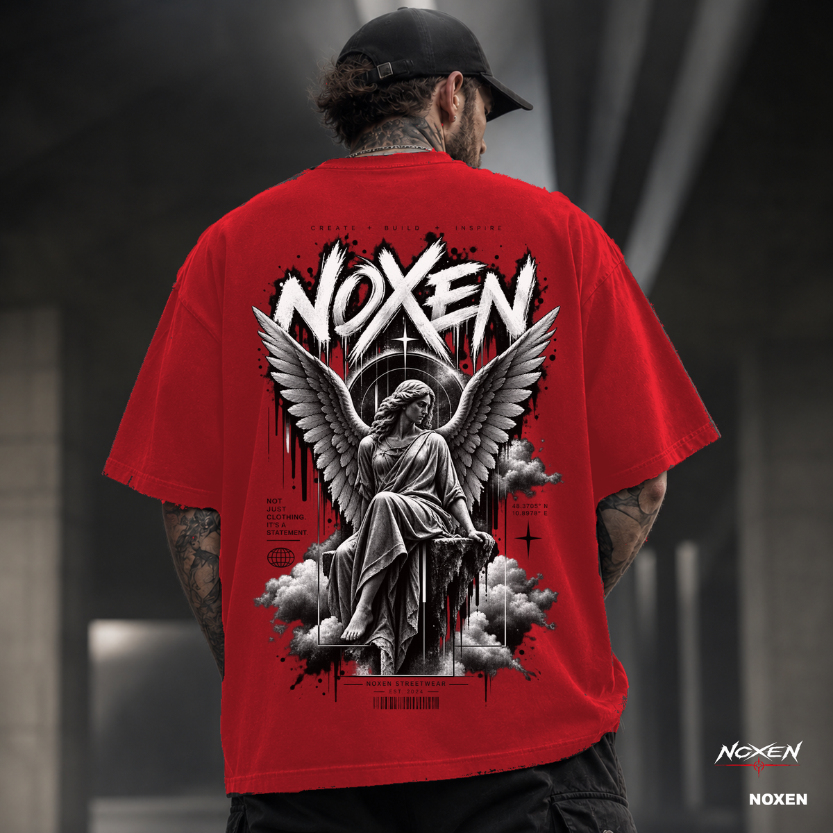 NOXEN FALLEN ANGEL – Oversized Streetwear T Shirt – Produktansicht 6