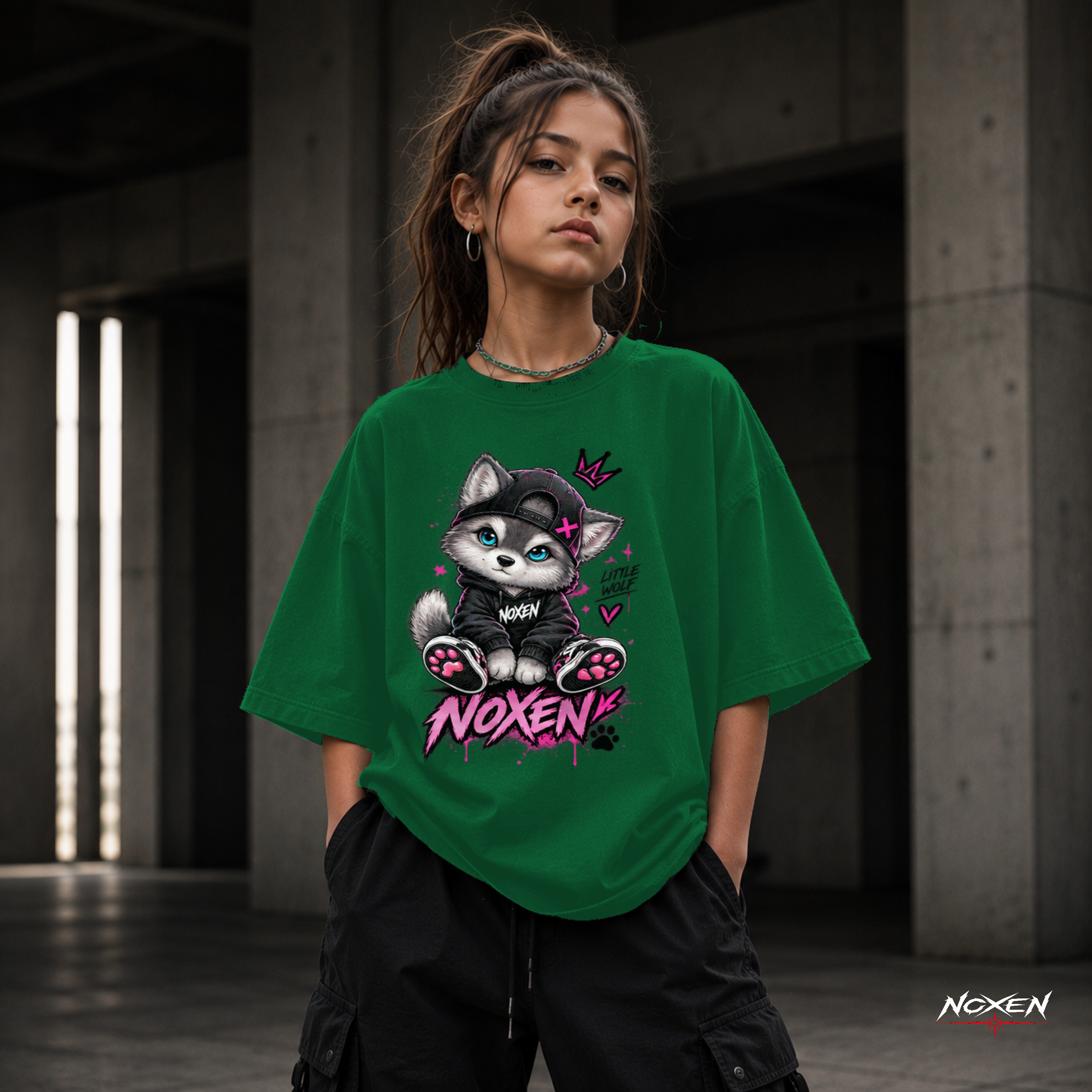 NOXEN Little Rebel Cat Kids Girl T-Shirt