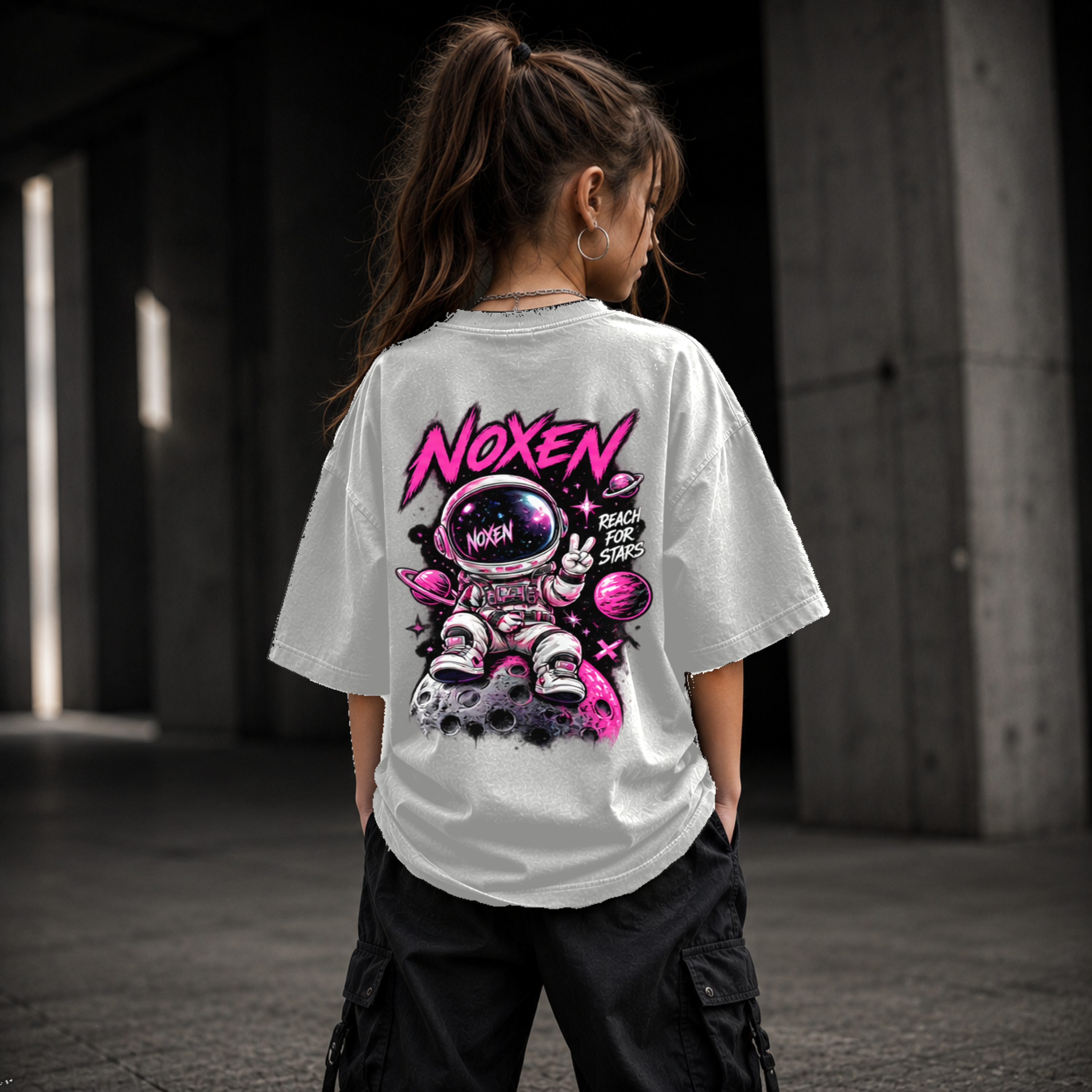NOXEN Reach For The Stars Kids Girl T-Shirt
