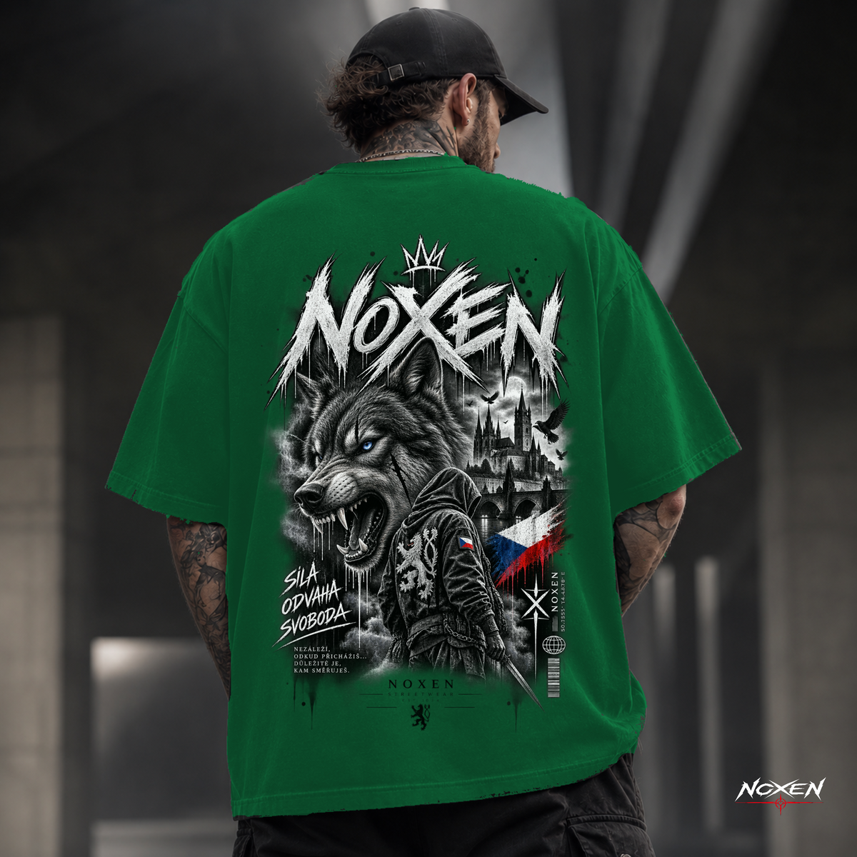 NOXEN SVOBODA – Czech Wolf Oversized T Shirt – Produktansicht 2