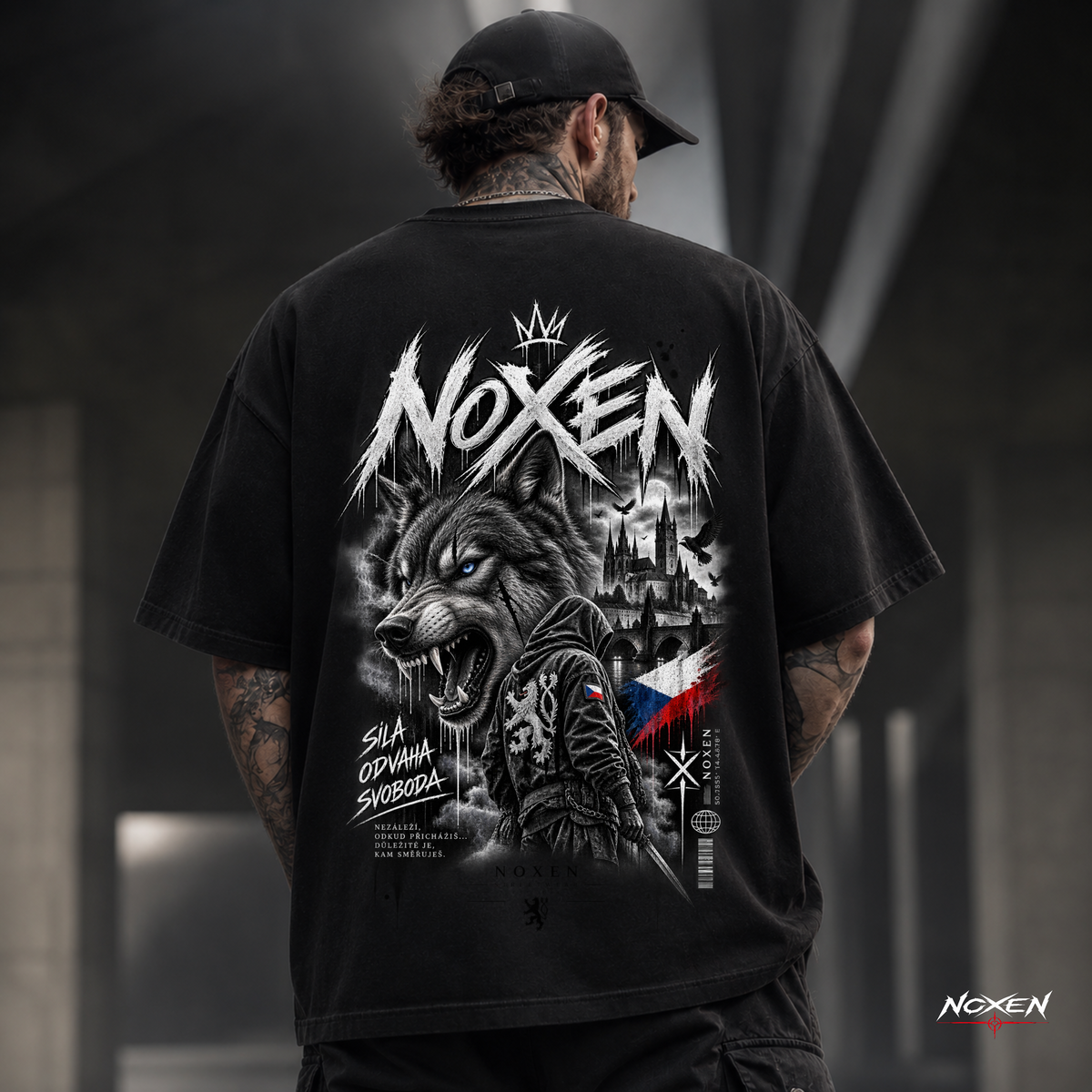 NOXEN SVOBODA – Czech Wolf Oversized T Shirt – Produktansicht 3
