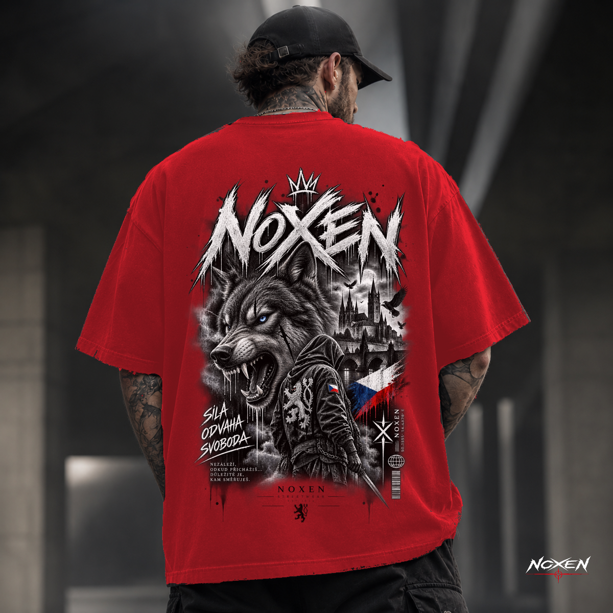 NOXEN SVOBODA – Czech Wolf Oversized T Shirt – Produktansicht 4