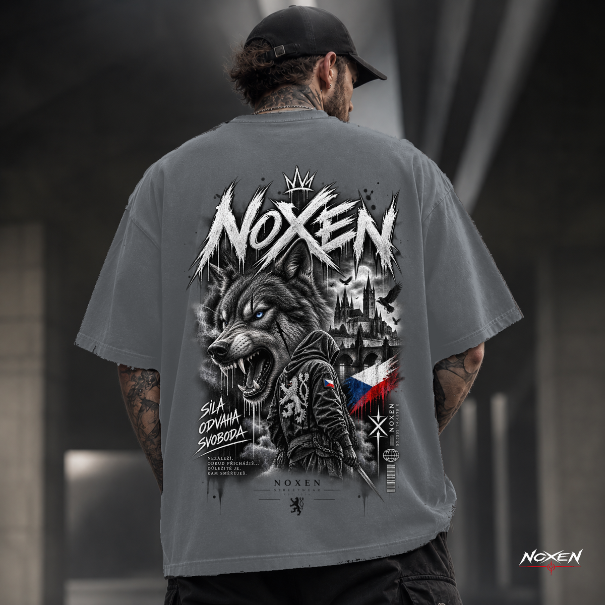 NOXEN SVOBODA – Czech Wolf Oversized T Shirt – Produktansicht 6
